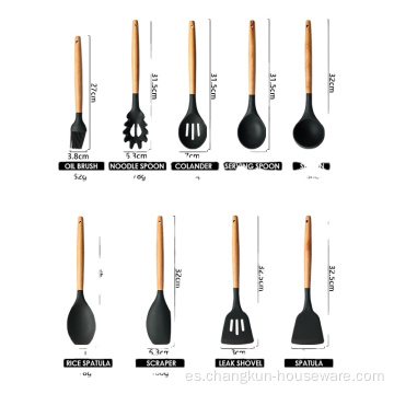Herramientas de cocina de cocina REDA Utensilios de utensilios de cocina de silicona